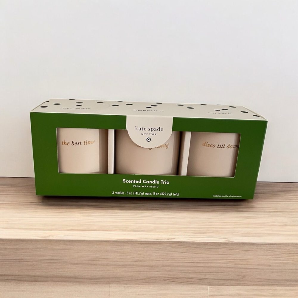 NWT Kate Spade New York Target Exclusive 3 Count Ceramic Jar Candle Set